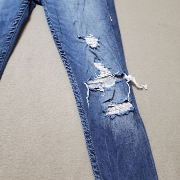 True Religion High Rise super skinny flap pocket distressed / destroyed Jeans - Picture 7 of 16